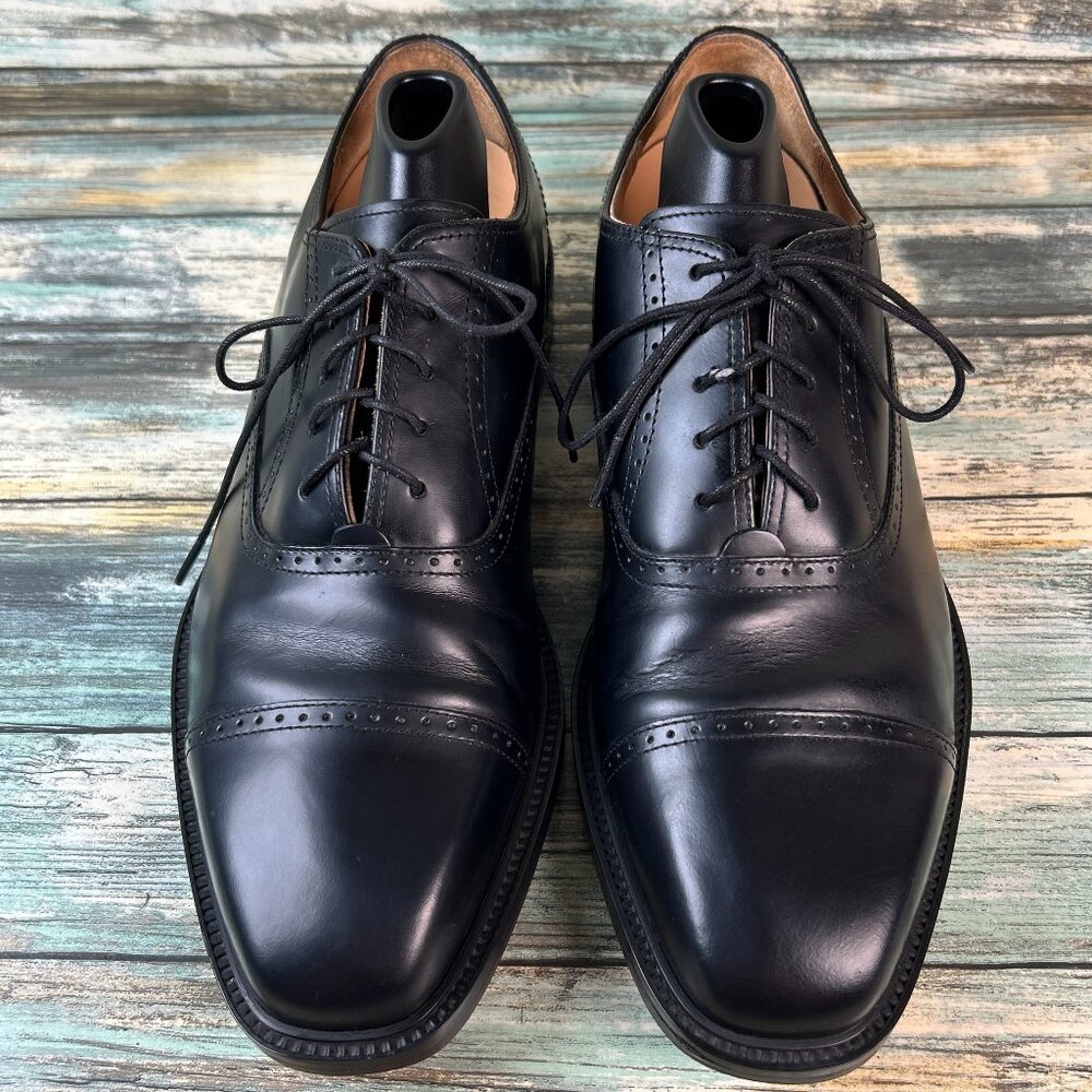 Rockport Oxfords Mens Size 7.5M Black Leather Dress Formal Shoes Cap Toe Brogue